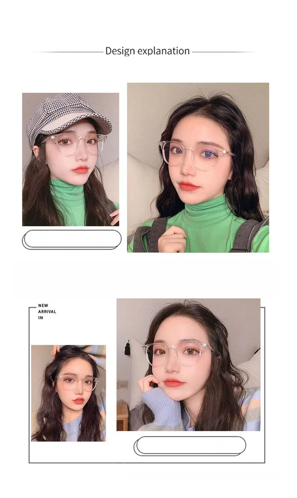 Classic Transparent Computer Glasses Frame Women Men Anti Blue Light Glasses Blocking Glasses Optical Glasses Lenses Oculos Male