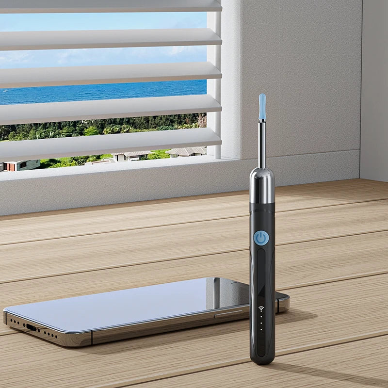 WiFi Endoscope 4.2mm 1080P Ear Picker Camera with Ear Spoon Base for iOS/Android Ear Cleaning Otoscope with Ear Wax Removal Tool