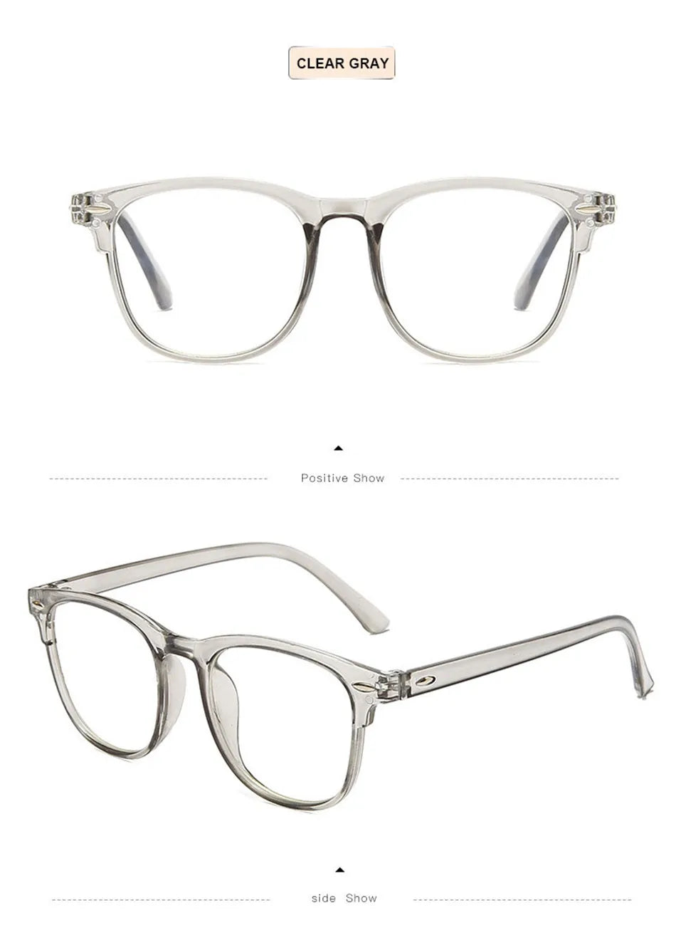 Classic Transparent Computer Glasses Frame Women Men Anti Blue Light Glasses Blocking Glasses Optical Glasses Lenses Oculos Male