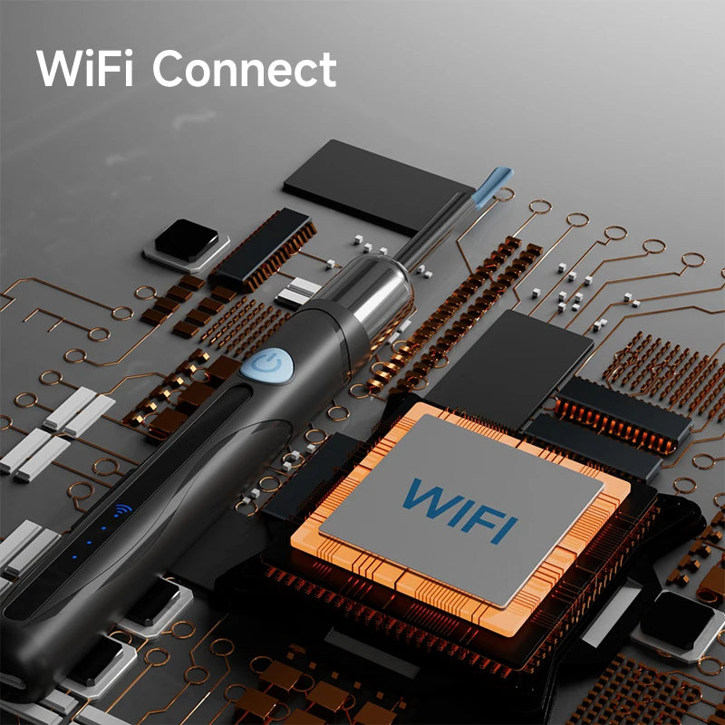 WiFi Endoscope 4.2mm 1080P Ear Picker Camera with Ear Spoon Base for iOS/Android Ear Cleaning Otoscope with Ear Wax Removal Tool