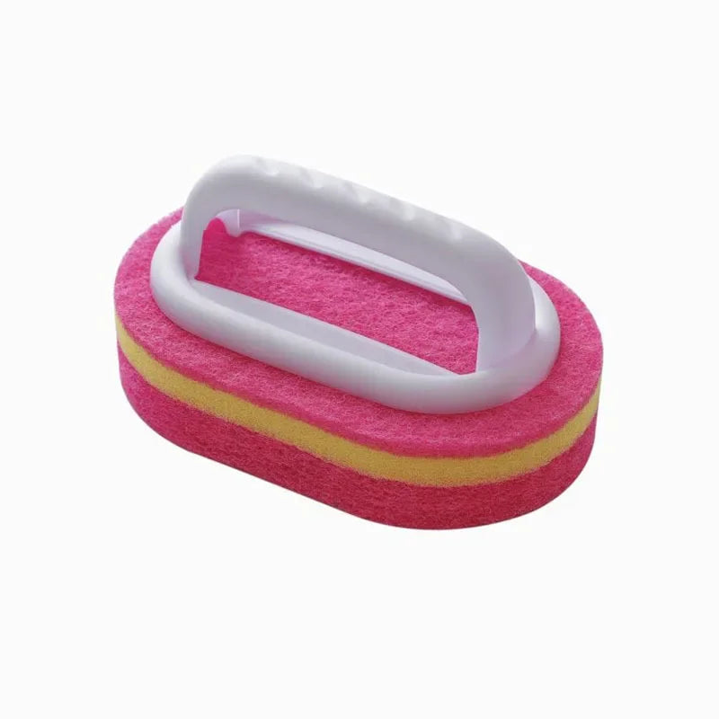 Household Cleaning Brush With Handle Sponge Easy Cleaning Kitchen Bathroom Toilet Wall Window Ceramic Tile Cleaning Tools