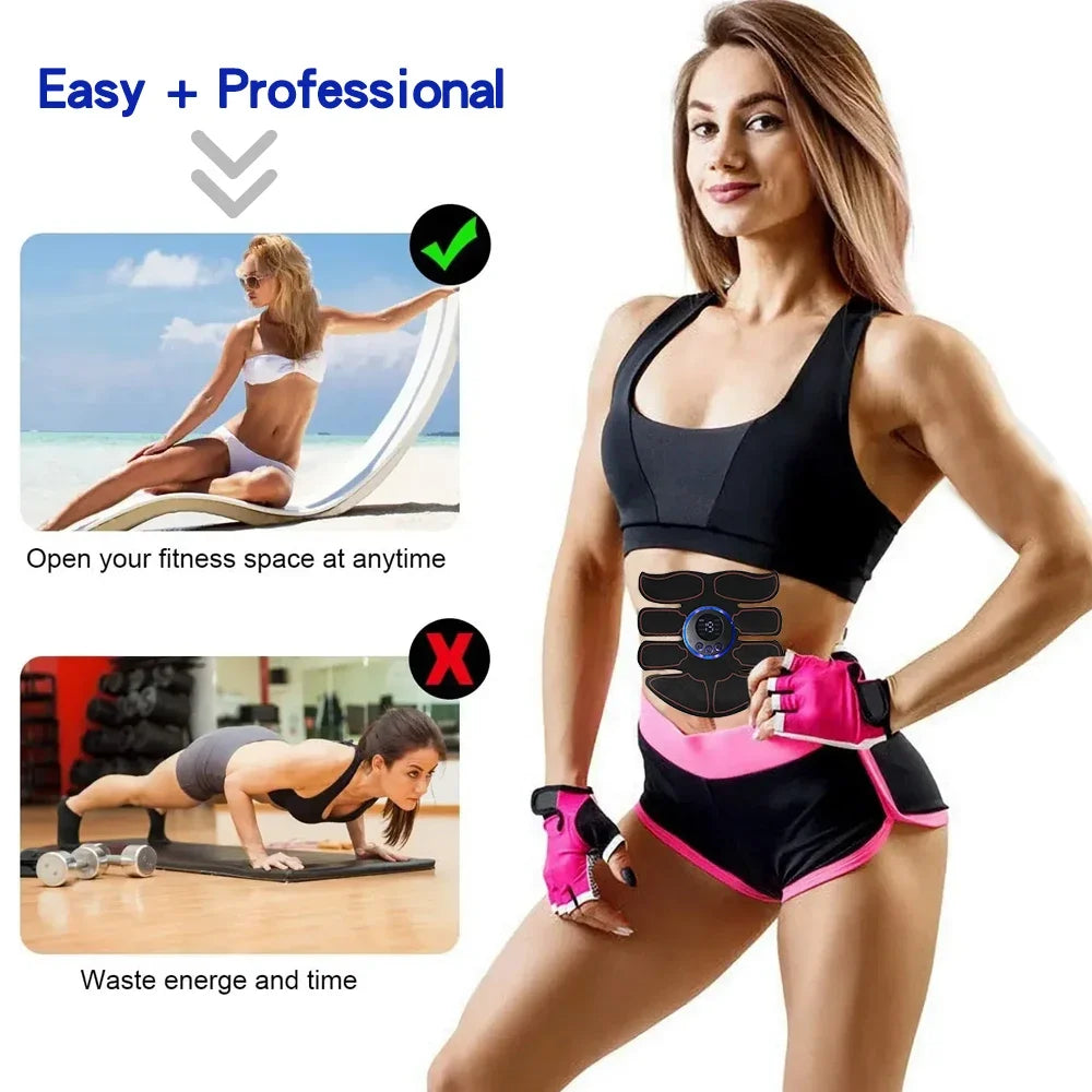 8 Modes EMS Wireless Muscle Stimulator Fitness Trainer ABS Abdominal Electric Weight Loss Body Slimming Massageador USB Charging