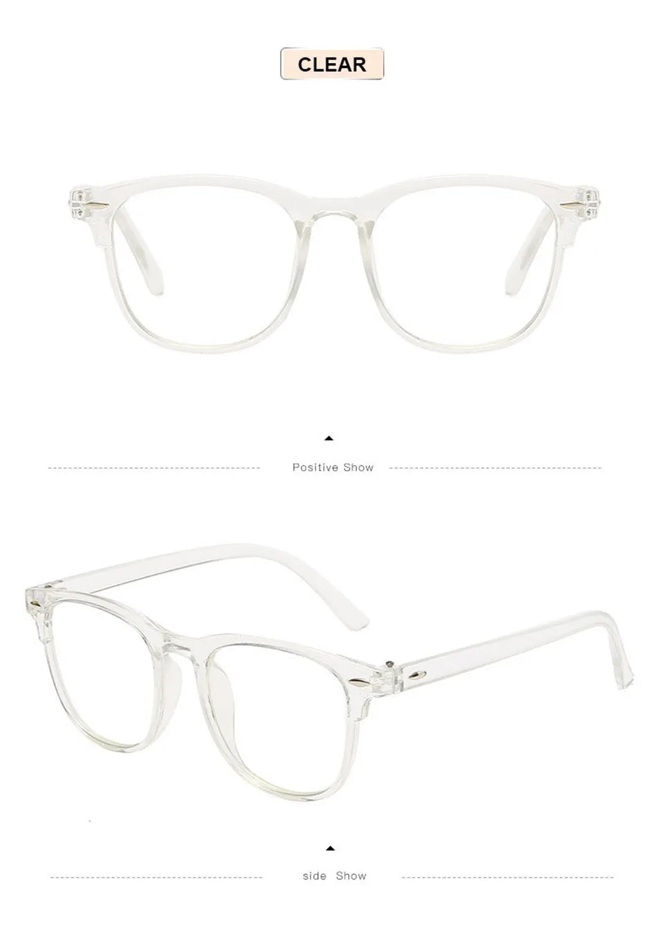 Classic Transparent Computer Glasses Frame Women Men Anti Blue Light Glasses Blocking Glasses Optical Glasses Lenses Oculos Male