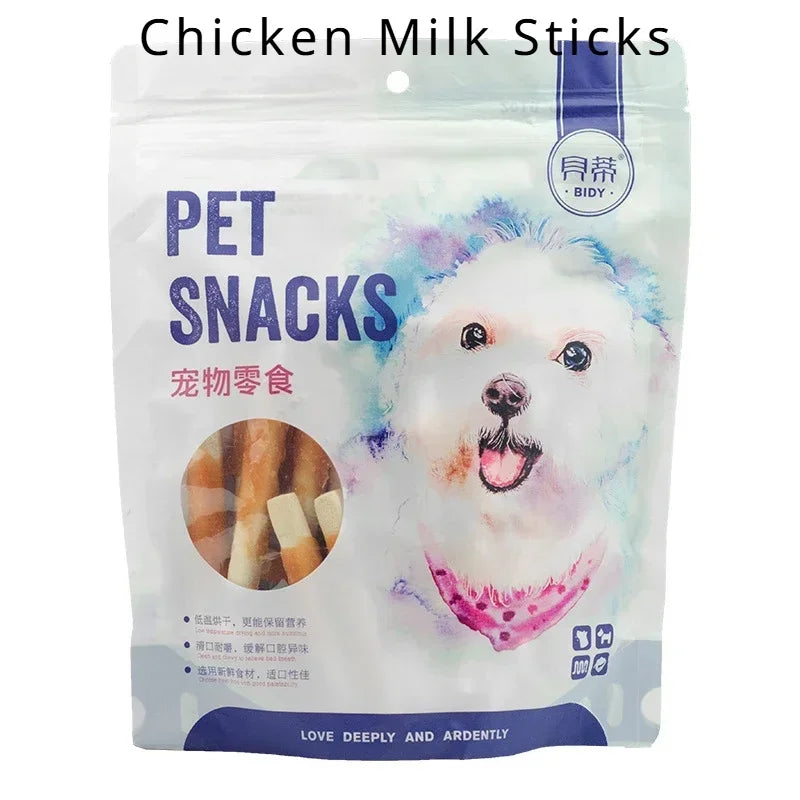 Pet Food Dog Snacks Teeth Cleaning Multi Flavor Biscuits Chicken Beef Calcium Milk High Protein Nutritional Supplement for Pets