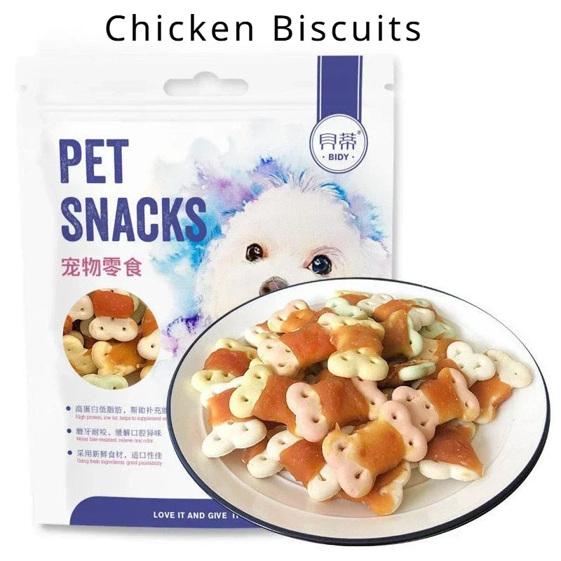 Pet Food Dog Snacks Teeth Cleaning Multi Flavor Biscuits Chicken Beef Calcium Milk High Protein Nutritional Supplement for Pets