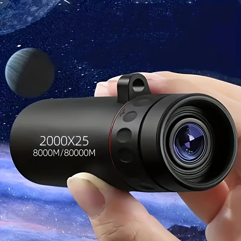 2025 2000X25 HD Monocular Telescope, Compact Portable for Travel, Hiking, Fishing, Camping, Stargazing, Concerts & Bird Watching