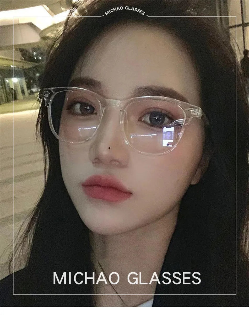 Classic Transparent Computer Glasses Frame Women Men Anti Blue Light Glasses Blocking Glasses Optical Glasses Lenses Oculos Male