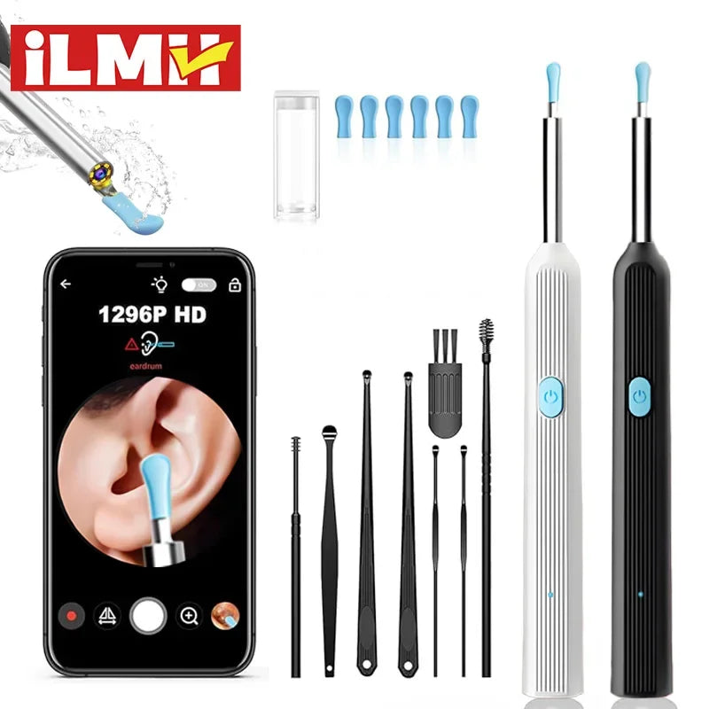 Visual Ear Wax Cleaner with Camera Safe Earwax Removal Endoscope with 5M Camera Luminous Otoscope Ear Cleaning Tools Ear Care