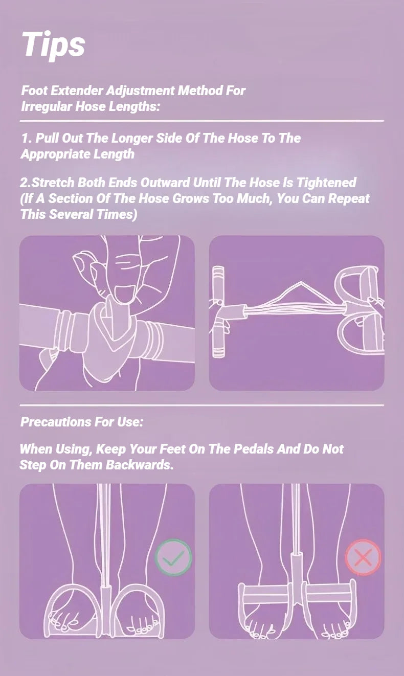 Four-Tube Pedal Tensioner Multi-Functional Household Fitness Equipment Yoga Abdominal Strengthening Elastic Band Tension Rope