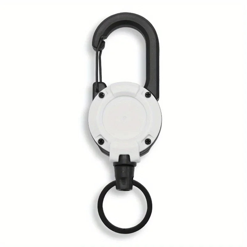 1/2/4pcs Extendable Retractable Holders Keychain Badge Reels Heavy Duty Clip With Carabiner Key Chain For Men Outdoor Bags