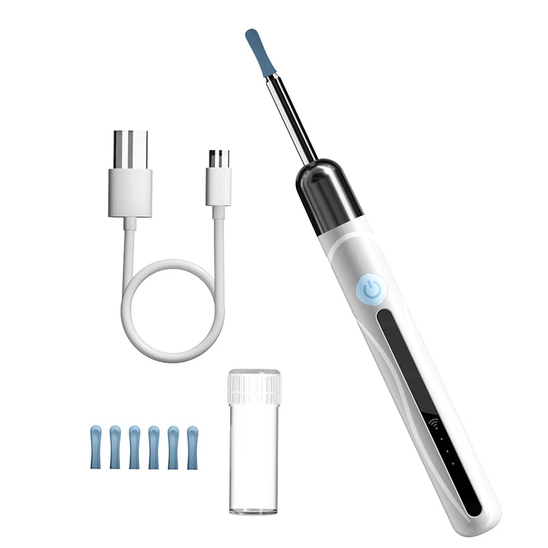 WiFi Endoscope 4.2mm 1080P Ear Picker Camera with Ear Spoon Base for iOS/Android Ear Cleaning Otoscope with Ear Wax Removal Tool