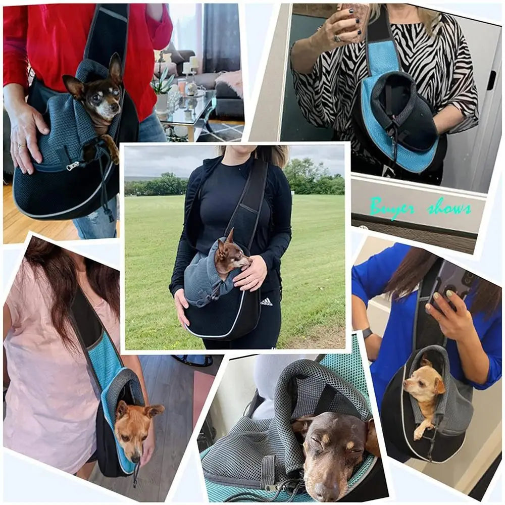 Travel Pets Products Shoulder Crossbody Bag Sling Carrier Bag Pet Strap Shoulder Bag Dog Cat Carrier Bag Pet Carrying Bag