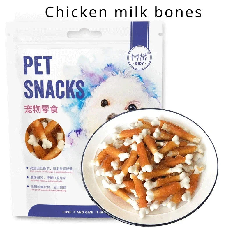 Pet Food Dog Snacks Teeth Cleaning Multi Flavor Biscuits Chicken Beef Calcium Milk High Protein Nutritional Supplement for Pets