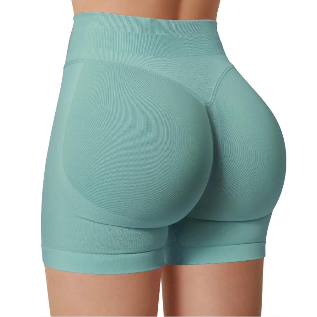Summer High Waisted Yoga Shorts Fashionable and Sexy Running Fitness Pants Solid Color Yoga Leggings