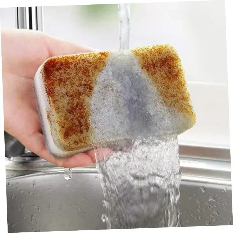 Magic Three Layers Cleaning Sponges Reusable Pan Pot Dishwashing Scouring Pads Household Kitchen Sponge Wipes Brush Clean Tools