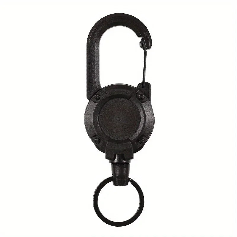 1/2/4pcs Extendable Retractable Holders Keychain Badge Reels Heavy Duty Clip With Carabiner Key Chain For Men Outdoor Bags