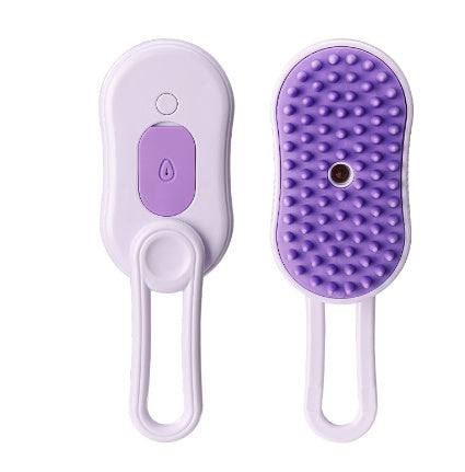 3-in-1 Electric Steam Brush for Cats & Dogs – Grooming, Detangling & Hair Removal